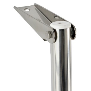 
Echelle télescopique étroite AISI316 noire 3 marches 
