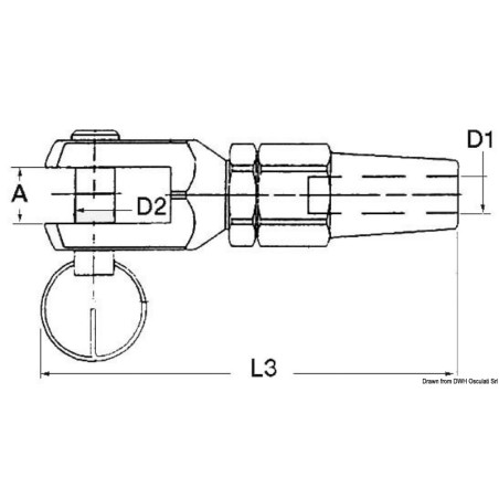 
Terminal  fourche Ø 4 mm 

