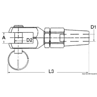 
Terminal  fourche Ø 10 mm 
