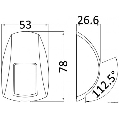 Feux de navigation compacts + boîtier polycarbonate blanc Ref 11.033.02