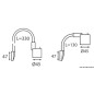 
Spot flexible 6 LED tête de lit titanium argenté 
