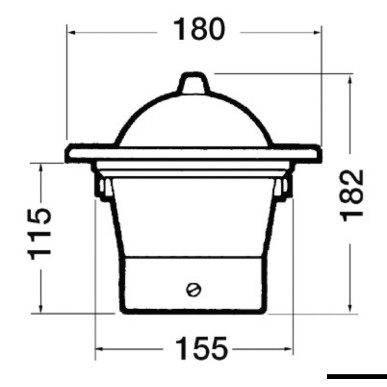 Compas 5" RIVIERA BW1 encastrer | EAN 8033137114274 Ref 25.011.00