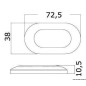 
Lumière de courtoisies ovale 6 LED blanc 
