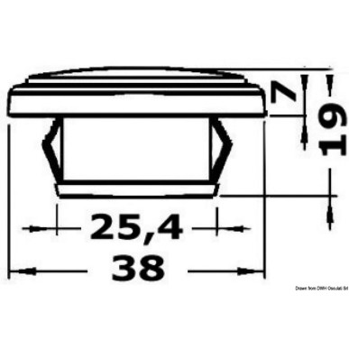 Lumière de courtoisie LED encastrer Tilly - éclairage frontal ou bas| EAN 8033137054563 Ref 13.426.02