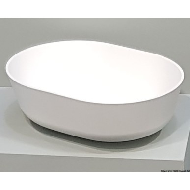 Evier poser semi oval Ocritech blanc 350x260 mm | EAN 8033137216138 Ref 50.184.01