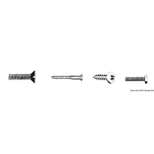 
Vis tête conique fendue tournevis 6x100 mm AISI316 

