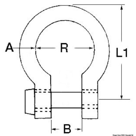 
Manille mod. lyre AISI 316 8 mm 
