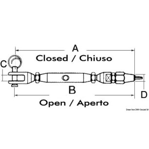 
Ridoir pour câble Parafil AISI 316 9 mm 

