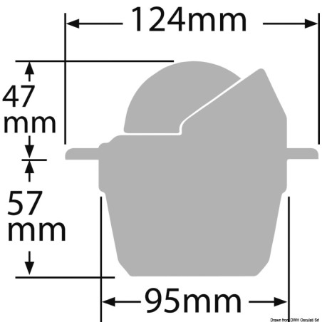 
Compas encastr. RITCHIE Explorer 2"3/4 blanc/blanc 
