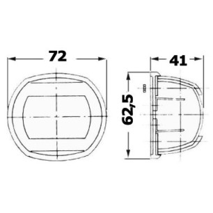 
Feu de navigation Compact 12 AISI 316/poupe blanc 
