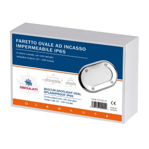 
Feu LED halogène encastr.laiton chromé 12V 1,8W 
