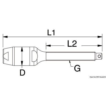 
Terminal fileté  Ø 5 mm 
