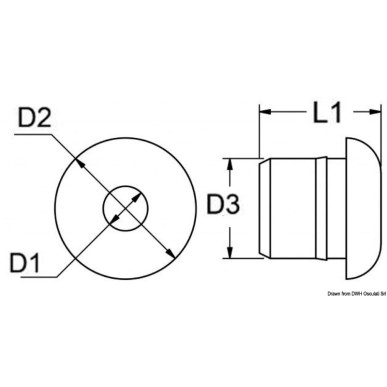 Douille nylon trous Ø 10 mm  Ref 05.231.00