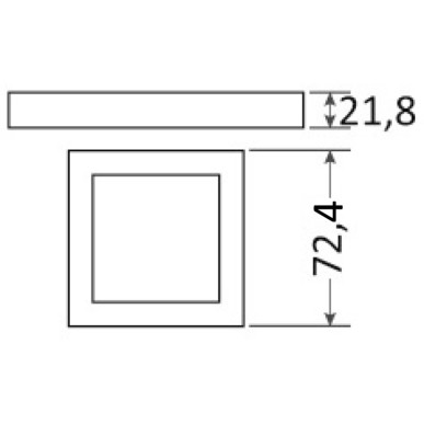 Plafonnier LED encastrement réduit Aruba| EAN 8033137060540 Ref 13.444.11