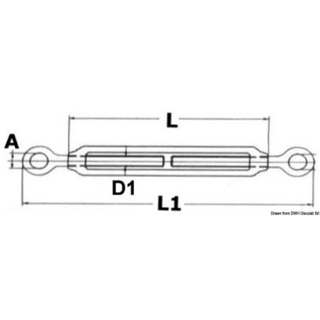 
Ridoir  double oeillet AISI 316 8 mm 
