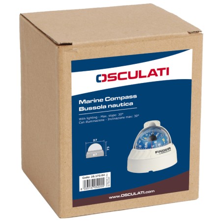 
Compas Finder 2"5/8 sur plan blanc/bleu 
