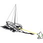 
Sangle p. amarrage  terre H: 2,5m 65 mm violet 
