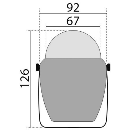 
Compas Finder 2"5/8 avec étrier noir/noir 

