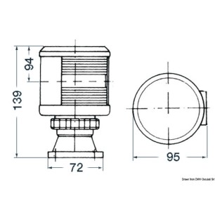 
Feu de navigation DHR vert 360° 25 W 
