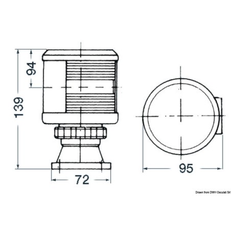
Feu de navigation DHR vert 360° 25 W 
