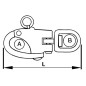 
Mousqueton double articol. p. spi AISI 316 82 mm 
