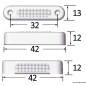 
Feu de courtoisie Attwood horizontal bleu 1 W 
