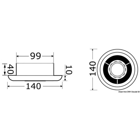 
Spot LED  encastrer avec aspiration 24 V 
