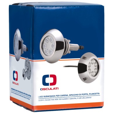 
Projecteur sous-marine 6x3W LED bleu avec goujon 
