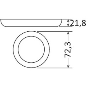 
Spot LED encastrement réduit Aruba rond 
