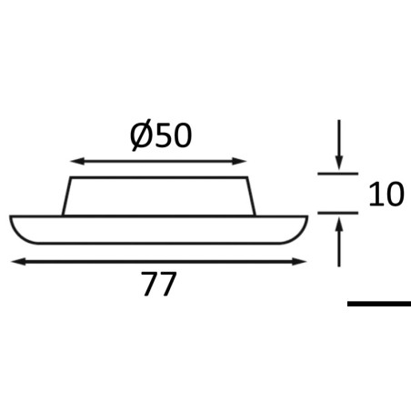 
Plafonnier LED Batsystem Nova 2 chromé interrupt. 
