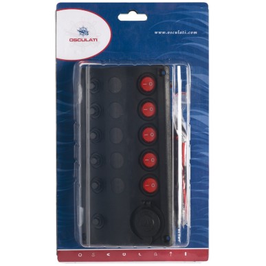 Tableau électrique Wave Design + interrupteurs bascule LED| EAN 8033137054235 Ref 14.104.06