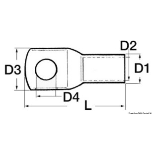 
Cosse de puissance x câble 17 mm² 

