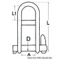 
Manille fermeture  gâchette AISI 316 6 mm 
