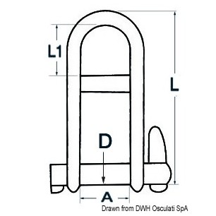 
Manille fermeture  gâchette AISI 316 5 mm 
