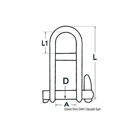 
Manille fermeture  gâchette AISI 316 5 mm 
