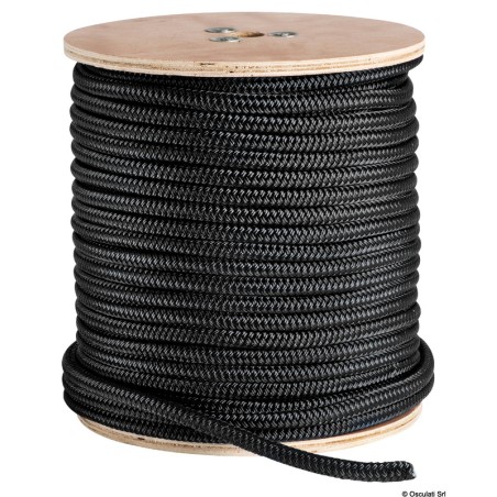 
Double tresse noire 8 mm 
