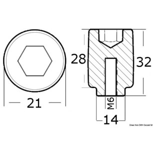 
Anode cylindre aluminium 80/225 HP 
