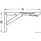 
Bras pliant p. tables AISI316 300x160 mm 150 kg 
