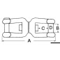 
Emerillon man-man pivot  ras AISI 316 6 mm 
