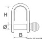 Manille emboutie courte en inox 4 mm
Manille emboutie courte en inox 4 mm