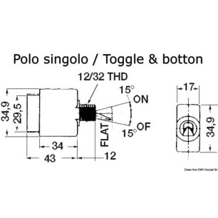 
Interrupteur Airpax magnéto-hydraulique 20 A 
