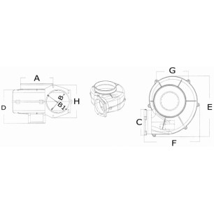 
Aspirateur centrifuge  paroi 24 V 11 A 
