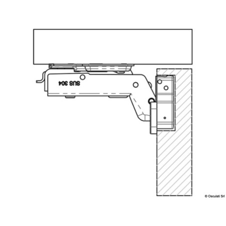 
Charnière  ressort portes Soft Close Inset 
