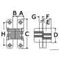 
Charnière escamotable 84 mm Emballage: 2 pièces 
