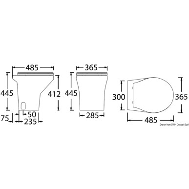 WC électrique TECMA Compass High 24 V | EAN 8033137153655 Ref 50.229.02