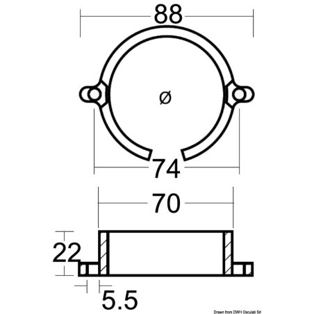 
Anode aluminium axe hélice Mercruiser Bravo I 
