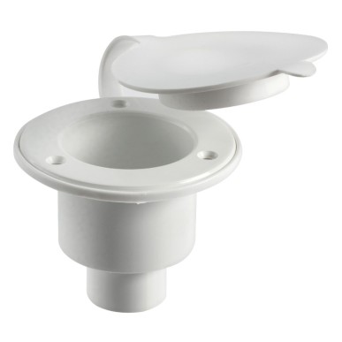 
Boîtier douchette pont blanc + capot/garniture 
