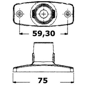 
Feu de mouillage 360° Evoled corp plastique blanc Blister 1 pc.
