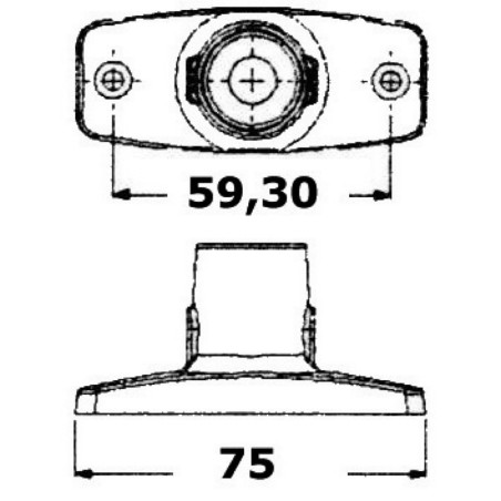 
Feu de mouillage 360° Evoled corp plastique blanc Blister 1 pc.

