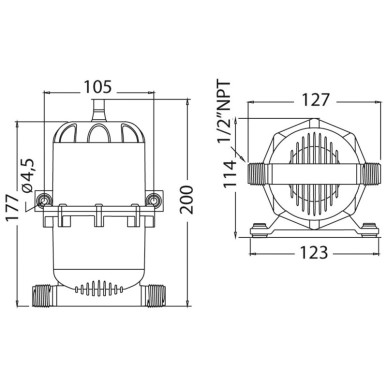 
Vase d'expansion en ABS 0,75 l 
